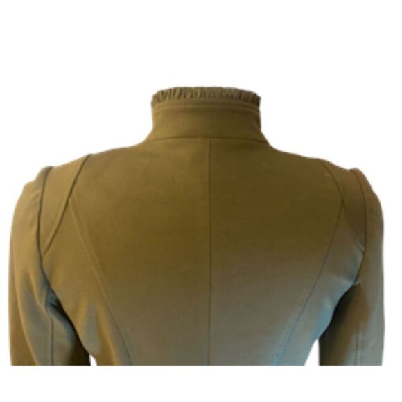 Chico’s Ruffle Detail Blazer, Size Small. Set-In Waist High Collar Office Date N - Picture 5 of 13